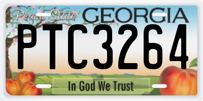 GA license plate PTC3264