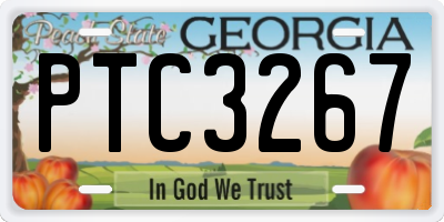 GA license plate PTC3267