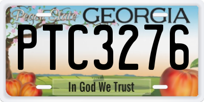 GA license plate PTC3276