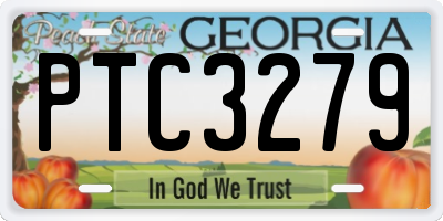GA license plate PTC3279