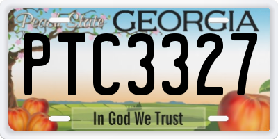 GA license plate PTC3327