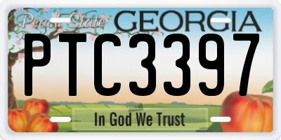 GA license plate PTC3397