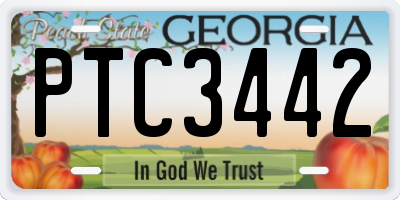 GA license plate PTC3442