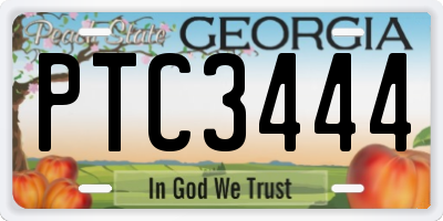 GA license plate PTC3444