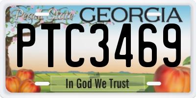 GA license plate PTC3469