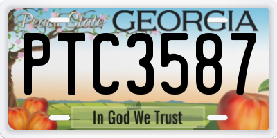 GA license plate PTC3587