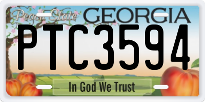 GA license plate PTC3594