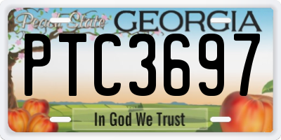 GA license plate PTC3697