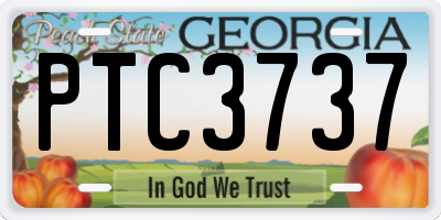 GA license plate PTC3737