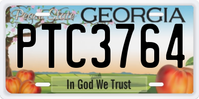 GA license plate PTC3764