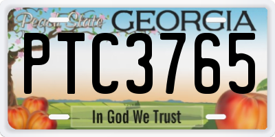GA license plate PTC3765