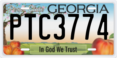 GA license plate PTC3774