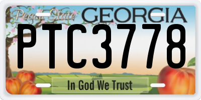 GA license plate PTC3778