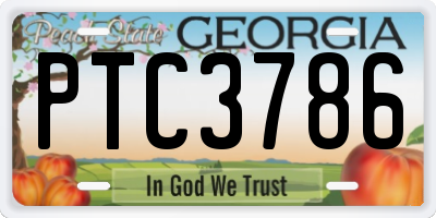GA license plate PTC3786