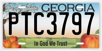 GA license plate PTC3797