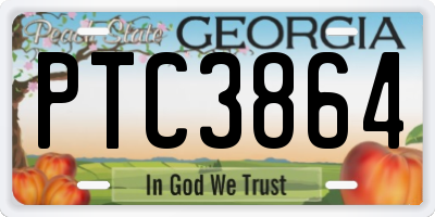 GA license plate PTC3864
