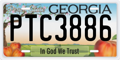 GA license plate PTC3886