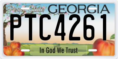 GA license plate PTC4261
