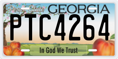 GA license plate PTC4264
