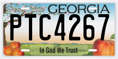 GA license plate PTC4267