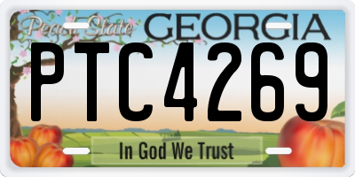 GA license plate PTC4269