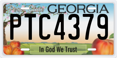 GA license plate PTC4379