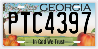 GA license plate PTC4397