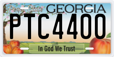 GA license plate PTC4400