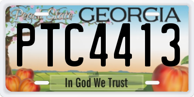 GA license plate PTC4413
