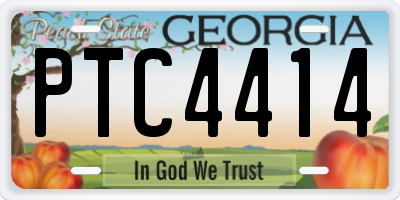 GA license plate PTC4414
