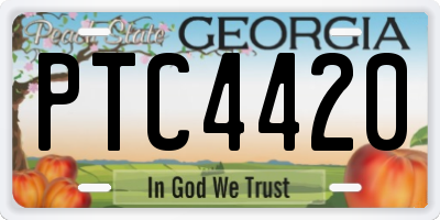 GA license plate PTC4420