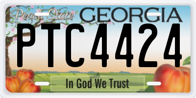 GA license plate PTC4424