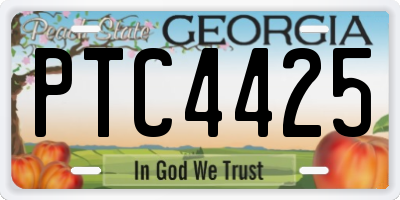 GA license plate PTC4425
