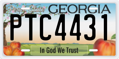 GA license plate PTC4431