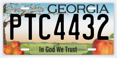 GA license plate PTC4432