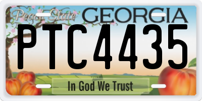 GA license plate PTC4435