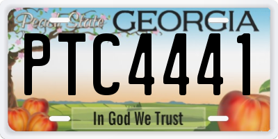 GA license plate PTC4441
