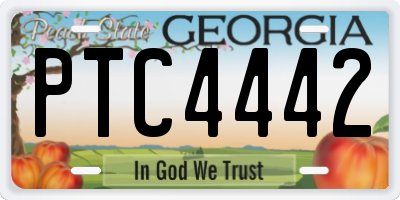 GA license plate PTC4442