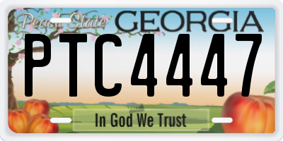 GA license plate PTC4447