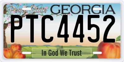 GA license plate PTC4452