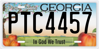 GA license plate PTC4457
