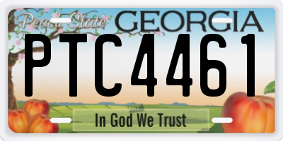 GA license plate PTC4461