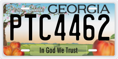 GA license plate PTC4462