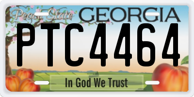 GA license plate PTC4464