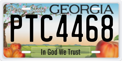 GA license plate PTC4468