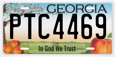 GA license plate PTC4469