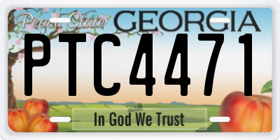 GA license plate PTC4471