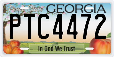 GA license plate PTC4472