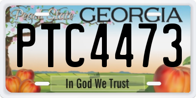 GA license plate PTC4473