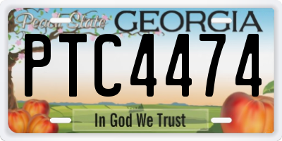 GA license plate PTC4474